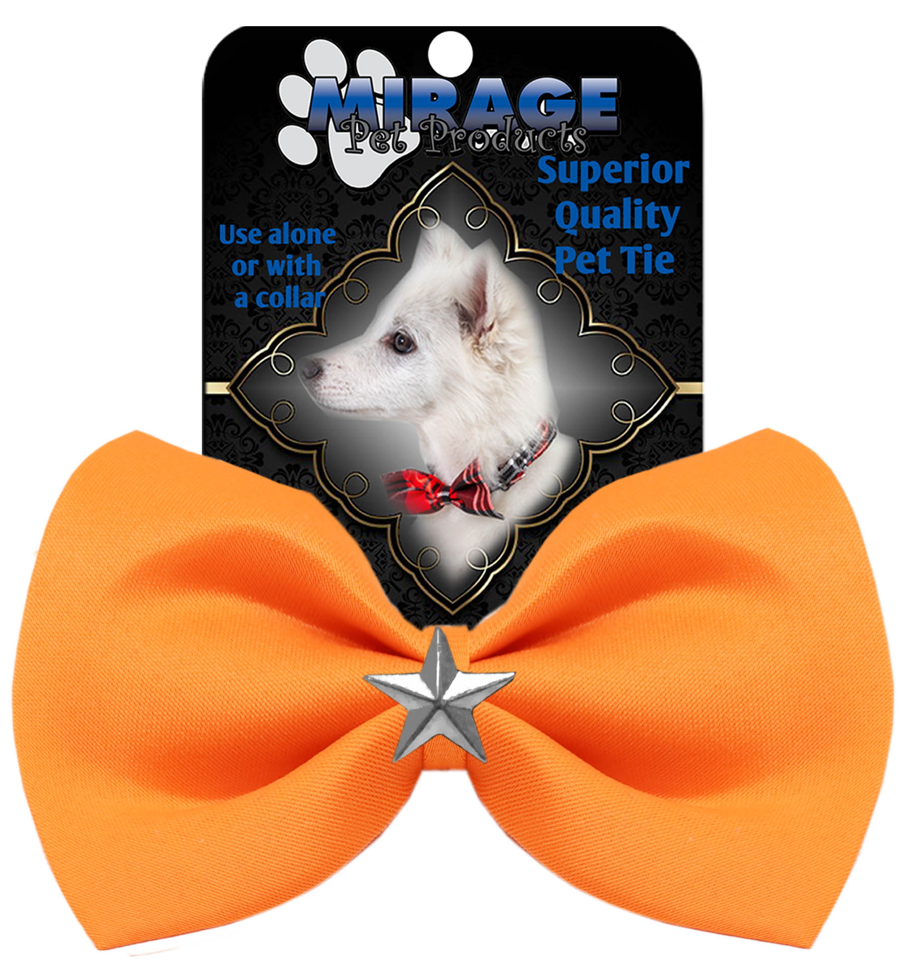 Silver Star Widget Pet Bowtie Orange